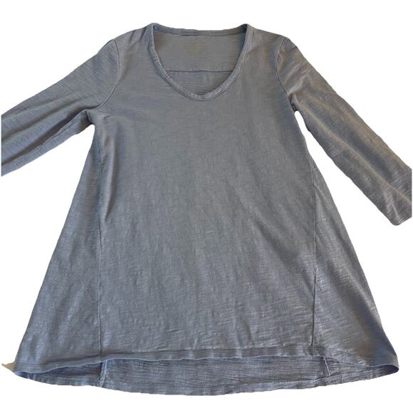 Chico's Women's 3/4 Sleeve “The Ultimate Tee” Light Blue V-neck Size 0 (small) - Picture 4 of 12